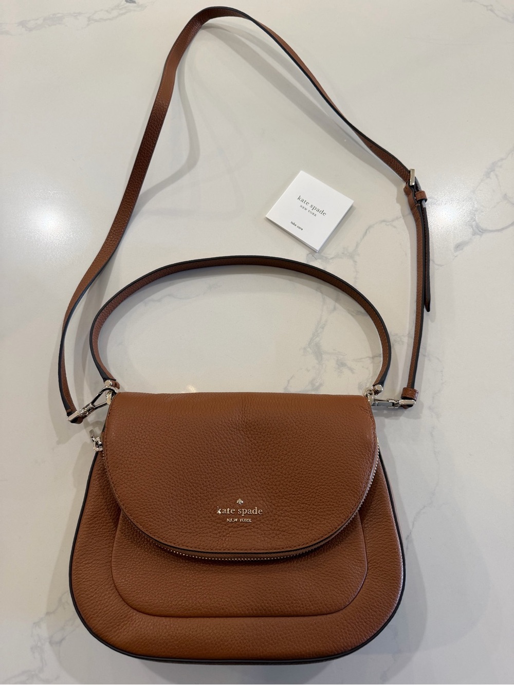 Kate Spade Leila pebbled leather shoulder bag with top handle